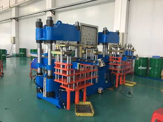 Chine facile à utiliser 400Ton bleu hydraulique machine de moulage à pression chaude pour la fabrication de produits en caoutchouc silicone